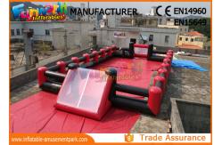 China Fireproof Inflatable Soap Football Field With Digital Paiting EN71 supplier