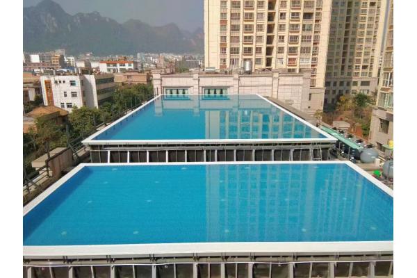 Outdoor Above Ground Swimming Pool Kit Heavy Duty Frame 2000MM Depth Customized