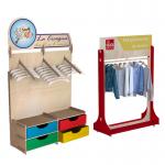 Custom Plywood Display Rack For Clothing Stores, Clothing And Accessory Display for sale