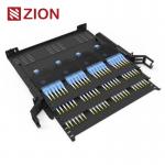1U UHD MPO/MTP-LC Full Cover Fixed Rack Mount Fiber Optic Patch Panel 12 Cassettes for sale