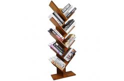 China Point Of Sale Bamboo Display Unit 9 Shelf Tree Shaped Bookshelf Organizer supplier