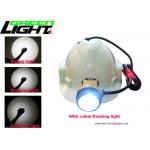 IP68 LED Miners Cap Lamp 25000lux 10.4Ah SAMSUNG Battery Pack 800mA 4 Light Modes for sale