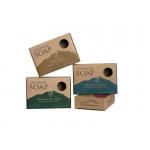 Custom Printed Small Brown Kraft Paper Soap Boxes Packaging With Window for sale