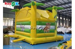 China Customized Coconut Tree Inflatable Bounce House 0.55mm PVC Tarpaulin Material supplier