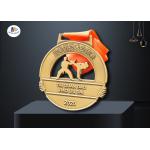 Die Cast Sport Stock Medals Antique Gold / Silver / Copper Plating for sale