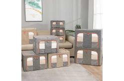 China CE Cotton Linen Foldable Cloth Box Stackable Capacity 66L Practical Multipurpose Use supplier