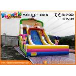 Clown Large Size Commercial Bounce House With Slide / Inflatable Kids Slide For Party for sale