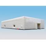large white inflatable party event marquee tent with window and tunnel entrance for sale