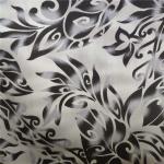 Dyed Polycotton Fabric 90% Polyester 10% Cotton 100gsm Black Flower Pattern for sale