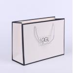 White Coated Kraft Paper Shopping Bags 300G Custom Cardboard Bags for sale