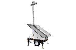 China Solar Cctv Trailer With 6m Manual Mast For Constrcution Sites Monitoring supplier