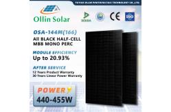 China All Black Half Cell Mono Solar Panel 182mm  445W 450W 455W 460W supplier