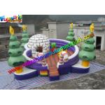 Customized Christmas Snowman Inflatable Dome Bouncer Jumping House With Tree for sale