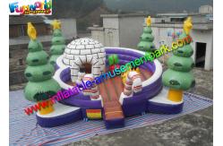 China Customized Christmas Snowman Inflatable Dome Bouncer Jumping House With Tree supplier