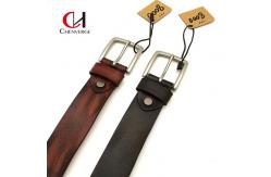 China Durable Mens Genuine Leather Belt Width 3.8cm Antiwear Multipurpose supplier
