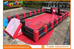 China Fireproof Inflatable Soap Football Field With Digital Paiting EN71 supplier