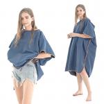 Custom Adult Microfiber Poncho Towel Hooded Beach Towel Swim Changing Robe Surf for sale