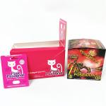 Pink Pussycat paper box card Embossing Hot stamping sexual enhancement blister packaging display boxes cards for sale