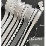 Silver Series Christmas Ribbons and Flower Bouquets Perfect for Hair Accessories 2.5cm Usage for sale