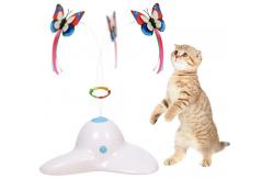 China Exercise Electric Interactive Butterfly Flutter Rotating Kitten Toys supplier