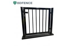 China House and Garden Steel Sliding Gate with Tubular Pipe Frame supplier
