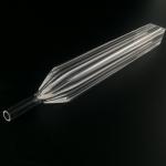Custom Made Heat Resistance Outer Square Inner Circular Tapered Long Mouth Quartz Tube for sale