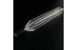 China Custom Made Heat Resistance Outer Square Inner Circular Tapered Long Mouth Quartz Tube supplier