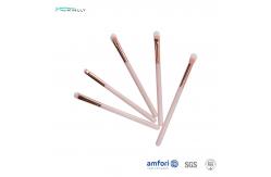 China Soft BSCI Marble Plastic Handle Eyeshadow Brushes 5pcs supplier