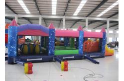 China Commercial Cartoon Inflatable Obstacle Courses Digital Printing 10 X 4m Enviroment - Friendly supplier
