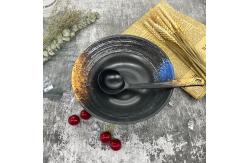 China 8 Inch Melamine Soup Spoon Restaurant Tableware Galaxy Pattern supplier