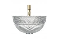 China Crystal Clear Glass Vessel Basins Calathiform Bathroom Countertop Sinks supplier