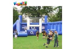 China Blue And White Inflatable Rugby Games For Kid / Inflatable Rugby Posts supplier