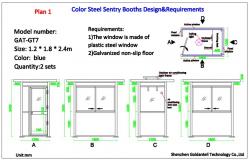 China Sentry Security Guard House Watch Box Prefab Police Room In Parking Management supplier