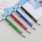 Business Office Metal Matte Press Ball Pen Print Logo Fluent Writing Gift Ball Pen for sale