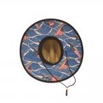 Embroidery Logo Patch Straw Hat For Fishing Mat Grass Material OEM