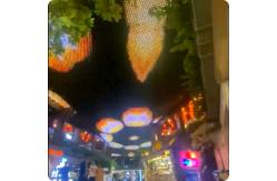 China Video Function Transparent LED Mesh Screen Dispaly PVC Material Foldable supplier