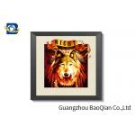 5D Effect Animals Lenticular Photo Printing , Horse Animal Print Lenticular MDF Frame