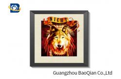 China 5D Effect Animals Lenticular Photo Printing , Horse Animal Print Lenticular MDF Frame supplier