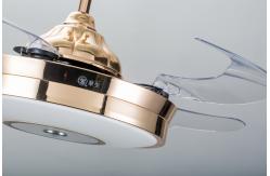 China Bladeless 5250lm 70W 42 Inch Retractable Ceiling Fan Light With Remote Control supplier