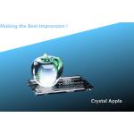 crystal apple with crystal flat base/crystal apple paperweight/crystal k9 awards/3D laser for sale