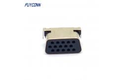 China Lower Profile D-SUB Connectors Right Angle PCB 15 Pin Female VGA supplier