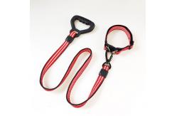China Reflective Green Nylon Dog Collar Leash For Control Safety Training supplier