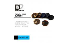 China Plastic Resin 4 Hole Plastic Button For Khaki Double - Breasted Trench Coat supplier