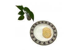 China Durable Melamine Round Plate Tasteless Ripple Dinnerware Salad Plate supplier