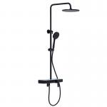 10 Inch Rain Shower Head With Handheld Spray Matte Black High Pressure for sale