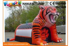 China Giant Inflatable Tiger Mascot Inflatable Football Helmet Tunnel For Events supplier