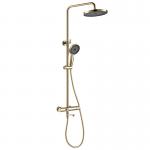 Wall mounted Gold Bathroom Shower Set D 406.4mm 3 Function for sale