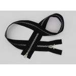 Non Lock Slider 20 Inch Two Way Metal Zip Black Polyester Tape For Backpack for sale