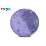 0.2mm PVC 6.6ft Giant Led Inflatable Moon Light Balloon For Space Theme Stage Decoration for sale