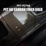 PET-PCF68 PET 6D Carbon Fiber Paint Protection Film Gold Fiber Car Vinyl Wrap for sale
